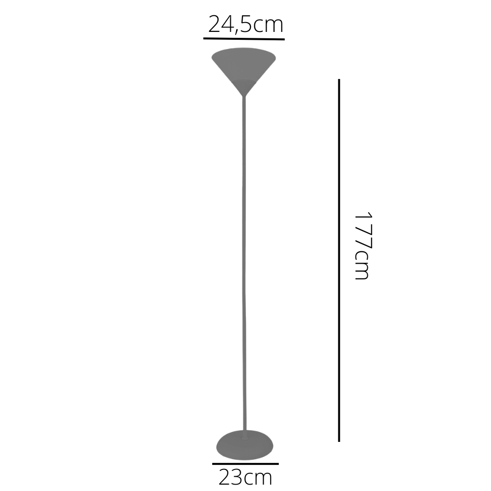 Luminária Coluna de Piso Abajur de Chão Branca Treelux MadeiraMadeira