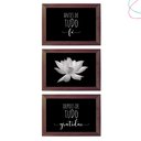 Ver imagem 3 de Quadro Decorativo Quarto Sala Fé e Gratidão Moldura e Vidro:preta