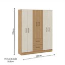 Ver imagem 2 de Roupeiro 6 Portas 2 Gavetas 140cm Eros Soluzione Móveis