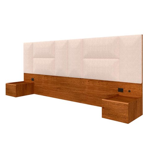 Cabeceira Suspensa Cama Queen Sierra com Led