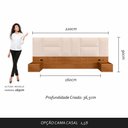 Ver imagem 5 de Cabeceira Suspensa Cama Queen Sierra com Led