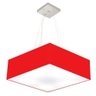 Lustre Pendente Quadrado Md-4032 15/50x50cm Bivolt Vermelho - 1