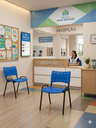 Ver imagem 1 de Cadeira ISO para Escolar Escritório e Comércio Azul Base Preta Unitária