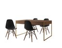 Ver imagem 2 de Conjunto Industrial Filadelfia 137x90 Ferro Dourado Tampo Amendoa 4 Cadeiras Preto