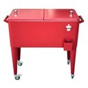 Ver imagem 1 de Cooler Carrinho Para Bebidas Em Metal Retro Red Fullway