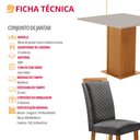 Ver imagem 7 de Mesa de Jantar Loren 90cm Tampo MDF Canto Reto com 4 Cadeiras Lorena