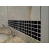 Pastilhas Adesivas 10 Peças De 58cm Azulejos Parede Banheiro - Preto - Pastilhas pretas - 4