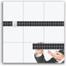 Pastilhas Adesivas 10 Peças De 58cm Azulejos Parede Banheiro - Preto - Pastilhas pretas - 6