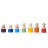 Pessoas - 7 Bonecos Coloridos de Madeira, Brinquedo Educativo - Lume - 1