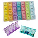 Ver imagem 2 de Porta Medicamentos 28 Compartimentos Caixa Organizador de Comprimidos Diário e Semanal