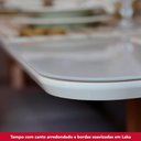 Ver mais imagens de Conjunto Mesa de Jantar Lins com Vidro e 6 Cadeiras Bella Henn - Nature/off White/linho