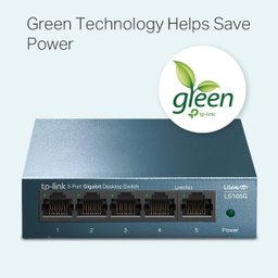 SWITCH GIGABIT 5 PORTAS TP-LINK LS105G LITE WAVE 10/100/1000 - MESA/PAREDE - 3