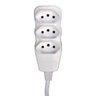 Régua Extensão Elétrica New 3 Tomadas 2p+T 10A 5 Metros Cabo PP Bivolt 127V e 250V - Branco - 5 Metr - 2