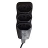 Régua Extensão Elétrica New 3 Tomadas 2p+T 10A 5 Metros Cabo PP Bivolt 127V e 250V - Preto - 5 Metro - 2