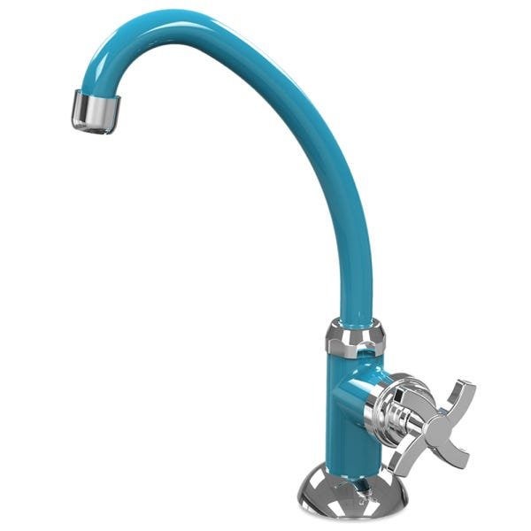 Torneira de Cozinha Bica Móvel de Mesa Quadriseta E05 Colors BCD Acquabios - Azul claro - 2