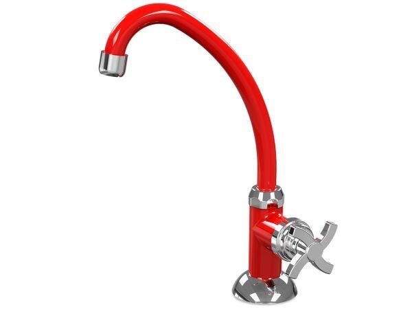 Torneira de Cozinha Bica Móvel de Mesa Quadriseta E05 Colors BCD Acquabios - Vermelho - 2
