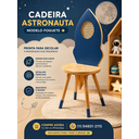 Ver imagem 4 de Cadeira Infantil Foguete com Encosto Astronauta Montessori