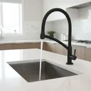 Ver imagem 1 de Torneira de Cozinha Mesa Arco Flexível Bica Alta Gourmet Preto Fosco