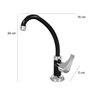 Torneira de Cozinha Bica Móvel de Mesa 1/4 de Volta Premium BCD Acquabios - Preto - 3