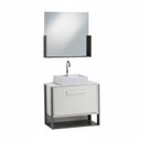 Ver imagem 2 de Gabinete e Espelheira 70cm Inspira Design Branco/Chumbo