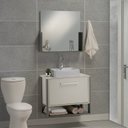 Ver imagem 5 de Gabinete e Espelheira 70cm Inspira Design Branco/Chumbo