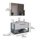 Ver imagem 3 de Gabinete e Espelheira 70cm Inspira Design Branco/Chumbo