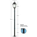 Ver imagem 4 de 12 Postes de Luz para Jardim Colonial Luminárias de Piso Pretas Clássicas Dital Soberana