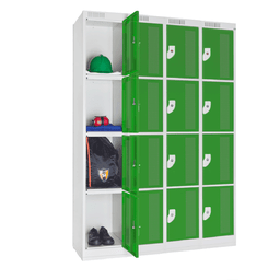 Armário de Aço 16 Portas - Nk 4334 Compatível com Capacete Nilko Armários Verde Fluorescente Chave P - 3