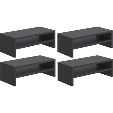Kit 04 Suportes Para Monitor Stand Home Office Lap 63 cm L03 Preto - Lyam Lyam Decor