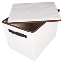 Ver imagem 2 de Aixa Organizadora de Tecido Organibox com Alça e Tampa de 28x31x28cm Cor: Marrom