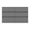 Cômoda com 6 Gavetas 120cm Multimóveis Mp4396 Grafite - 4