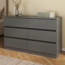 Ver imagem 1 de Cômoda com 6 Gavetas 120cm Multimóveis Mp4396 Grafite