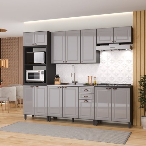 Cozinha Americana Modulada Torre Quente Compacta 5 Peças Paris