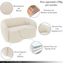 Ver imagem 3 de Sofá Decorativo 1,60cm 2 Lugares Íbis Bouclê Off White G33 - Gran Belo