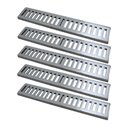 Ver imagem 1 de Kit 5 Ralo Grelha Linear Caixilho Alumínio Escovado 10x50cm