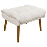 Puff Decorativo para Sala Quarto Penteadeira Sufler Linho Pés Palito - 7
