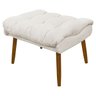 Puff Decorativo para Sala Quarto Penteadeira Sufler Linho Pés Palito - 1