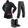 Kit Capa de Chuva Feminina Alba e Polaina Bota Alba Pvc Impermeável - Preto - CAPA GG + POLAINA P - 1