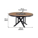 Ver imagem 3 de Mesa Atenas com Prato Giratório em Aluminio Trama Original