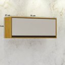 Ver imagem 3 de Armário Aéreo Nicho Geladeira Eduarda CHF Móveis Cinamomo/Off White