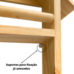Nicho Triplo Casa Estante Prateleira Infantil de Madeira para Livros, Brinquedos e Decoração Exposit - 3