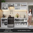 Ver imagem 7 de Armário de Cozinha Completa 240cm Branco/Preto Glamy Madesa 09