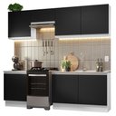 Ver imagem 3 de Armário de Cozinha Completa 240cm Branco/Preto Glamy Madesa 09