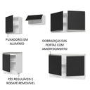 Ver imagem 5 de Armário de Cozinha Completa 240cm Branco/Preto Glamy Madesa 09