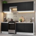 Ver imagem 1 de Armário de Cozinha Completa 240cm Branco/Preto Glamy Madesa 09