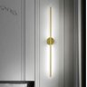 Arandela Slim Linear 1 Perfil Alumínio p/ Fita LED - 70cm - Dourada - 2