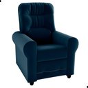 Ver imagem 4 de Poltrona Reclinável Violeta Veludo Assento D23 Encosto Fibra Siliconada Azul 83cm 110kg Matrix
