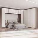 Ver imagem 1 de Guarda-Roupa Planejado de Canto Obliquo 8 Peças 9 Portas Orion CabeCasa MadeiraOriginals Marrom/Mocha/Linho
