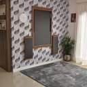 Ver imagem 5 de Kit Mesa Dobrável Retrátil de Parede 140cm com Bancos - Preto/noronha