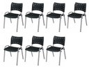 Ver imagem 2 de Cadeira Iso Base Cinza Escola, Escritório Preto Kit 7 Un